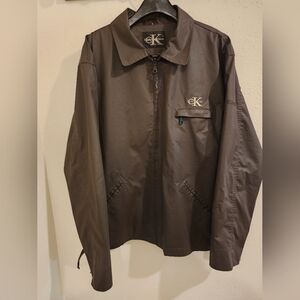 Calvin Klein Men's Chocolate Brown Shirt Jacket